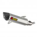 POT MAXISCOOTER AKRAPOVIC POUR YAMAHA 250 XMAX 2017+2020, 300 XMAX 2017+2020 (SILENCIEUX SEUL SILVER) (S-Y3SO1-HRSS-1) (HOMOLOGU