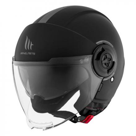 203118 CASQUE JET MT VIALE SV DOUBLE ECRANS UNI NOIR MAT XXS (ECE 22.06) Casques MT HELMETS | Fp-moto.com garage moto albi