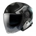 CASQUE JET MT THUNDER 3 SV SILTON DOUBLE ECRANS NOIR MAT-GRIS NACRE XXXL (3XL)