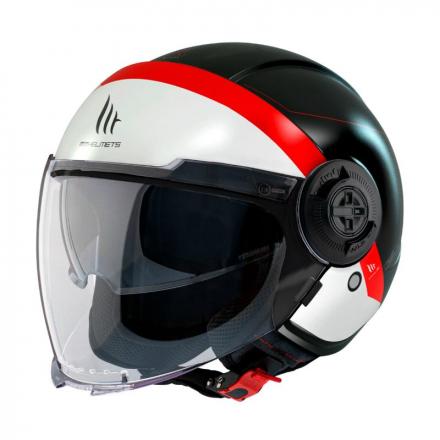 205568 CASQUE JET MT VIALE SV S 68 UNIT A5 DOUBLE ECRANS NOIR MAT-ROUGE NACRE XS (ECE 22.06) Casques MT HELMETS | Fp-moto.c