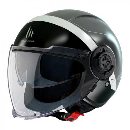 205573 CASQUE JET MT VIALE SV S 68 UNIT D2 DOUBLE ECRANS GRIS MAT XS (ECE 22.06) Casques MT HELMETS | Fp-moto.com garage mo