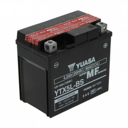 66924 BATTERIE 12V 4Ah YTX5L-BS ORIGINE PIAGGIO COMMUN A LA GAMME -497484- - Batteries PIAGGIO | Fp-moto.com garage moto albi