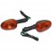 CLIGNOTANT SCOOT ADAPTABLE MALAGUTI 50 F10 2003- AR ORANGE-NOIR (PAIRE) ** -SELECTION P2R-